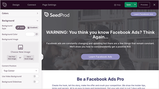 globalbackgroundsettings SeedProd Customize your global landing page background settings