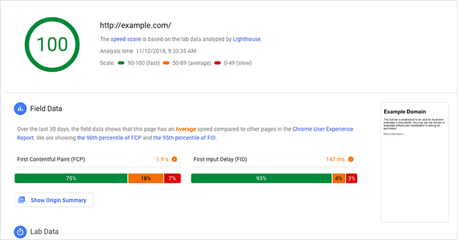 google-page-speed-insights - SeedProd Google PageSpeed insights SEO tool