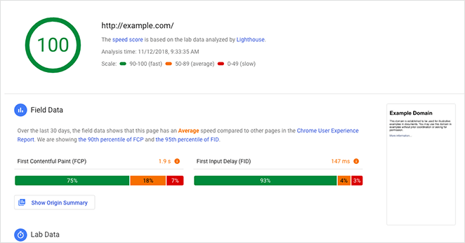 Google PageSpeed insights SEO tool