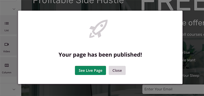 page-is-published - SeedProd Your page has been published
