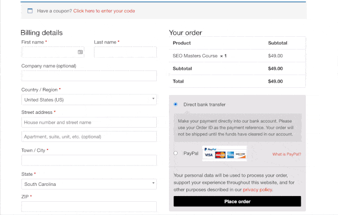 use seedprod to add a product grid to your checkout page