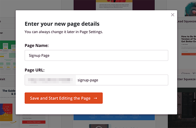 signup-page-name - SeedProd Enter a name and URL for your signup page
