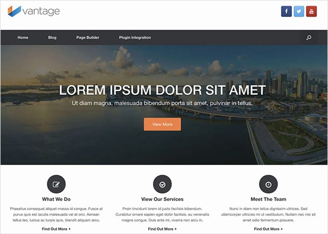 vantage-best-WordPress-theme-for-small-business - SeedProd Vantage free, multipurpose WordPress theme
