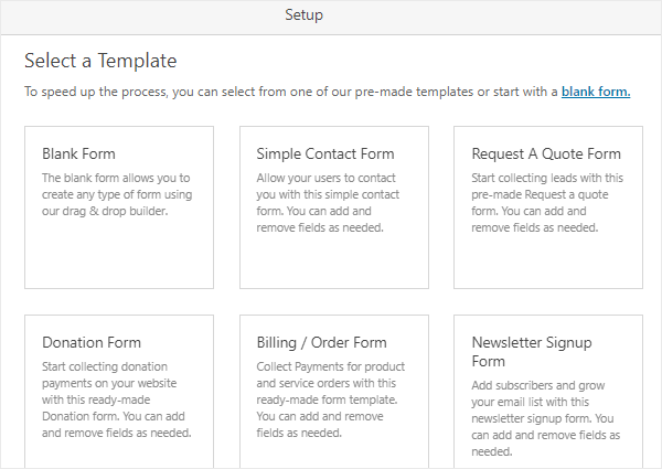 wpforms form templates review