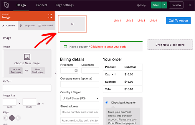 Add a new woocommerce checkout page logo
