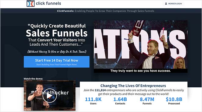 clickfunnels sales funnel builder