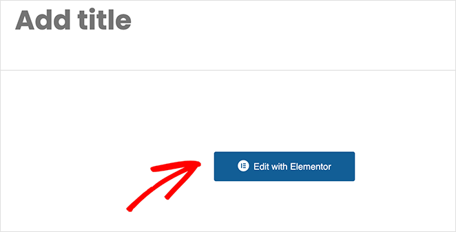 Edit with elementor button