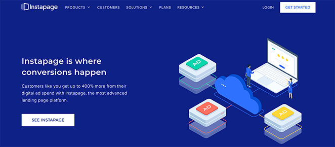 Instapage landing page software