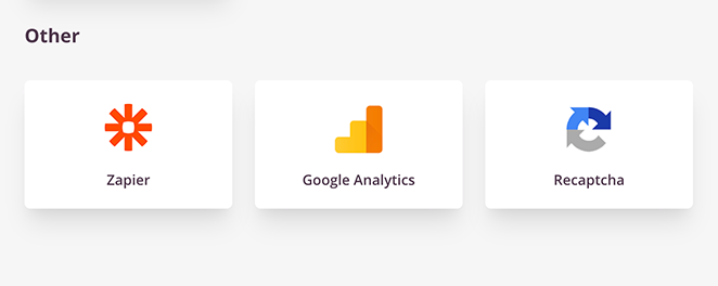 Zapier, google analytics, and recaptcha integration