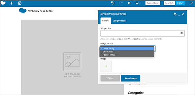 WPBakery visual frontend editor