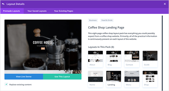 divi-review-layout-pack - SeedProd Divi website layout packs