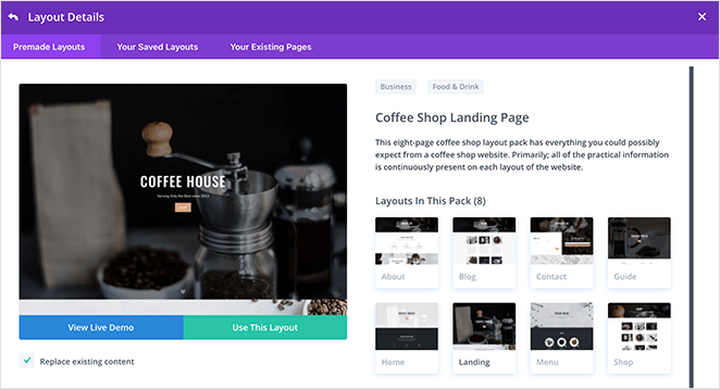 Divi website layout packs