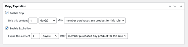 Enable the option to drip members only content an set a times for the content to expire.