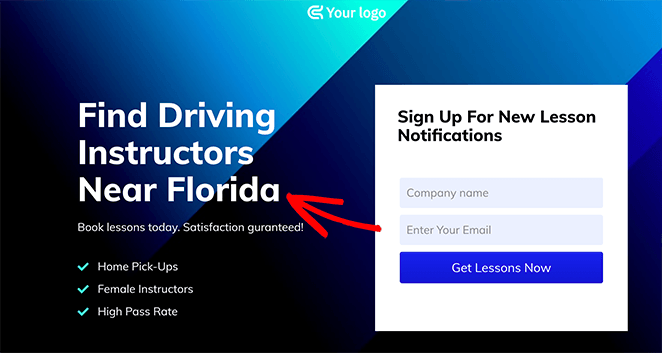 dynamic-landing-page-location-query-parameter - SeedProd Query parameters for dynamic landing page text based on location