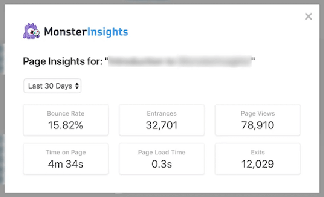 page-insights-example-data - SeedProd View your page insights data