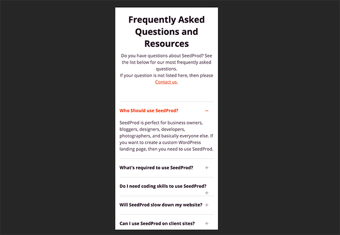 easy-to-find-information-mobile - SeedProd You can use a fax section to make important information easy to find on mobile