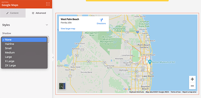 Add a border to google maps