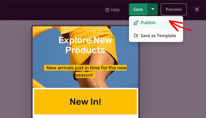 Publish your woocommerce new products page