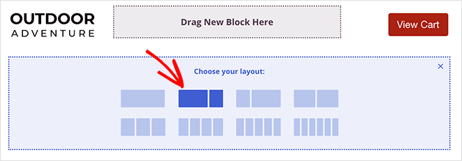 choose a checkout page column layout