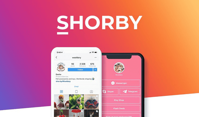 Shorby link in bio Instagram tool