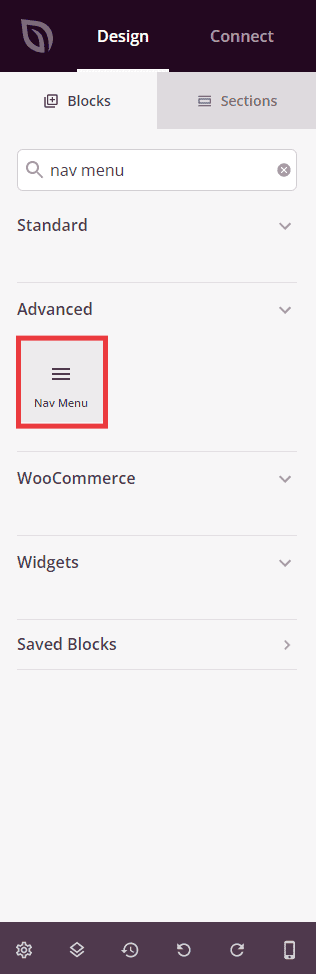 nav menu block