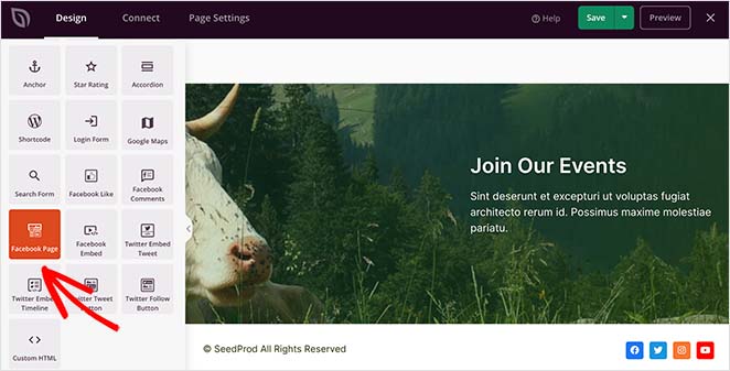 How to add Facebook Page to WordPress using SeedProd's Facebook Page block