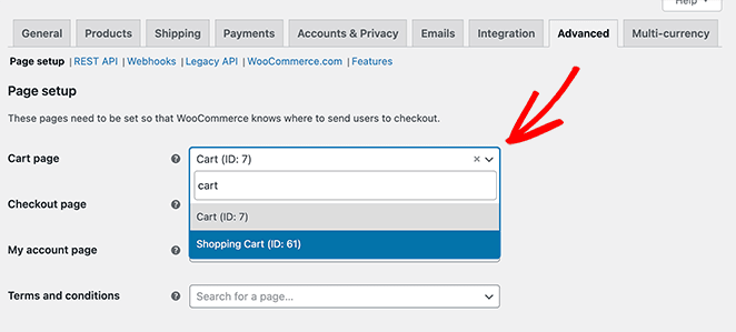 change your shopping cart URL in woocommerce