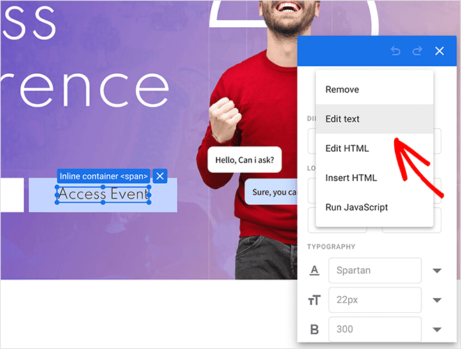 edit-cta-button-copy - SeedProd Edit button text with Google Optimize chrome extension editor