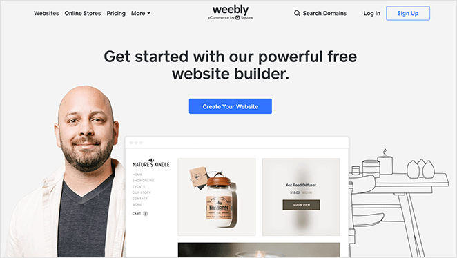 Weebly one page website builder