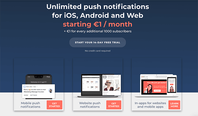 WonderPush popular push notification platform