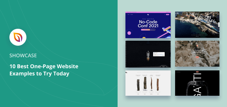 10 meilleurs exemples de sites web à une page à essayer dès aujourd'hui