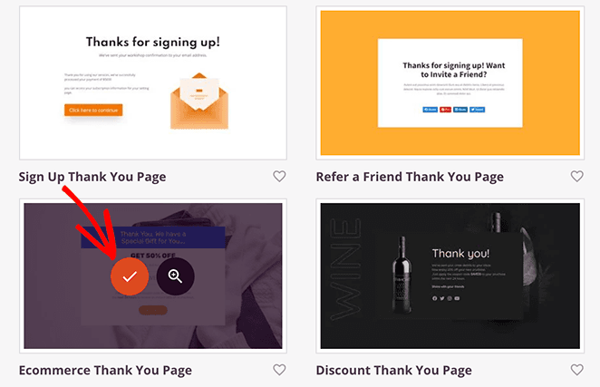Choose a coupon code landing page template