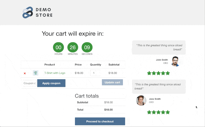 custom woocommerce cart page example