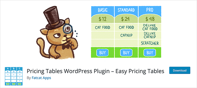Easy Pricing Tables WordPress plugin