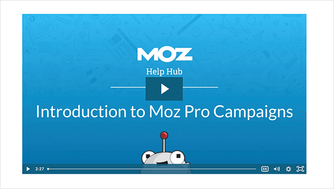 MOZ SaaS explainer video example