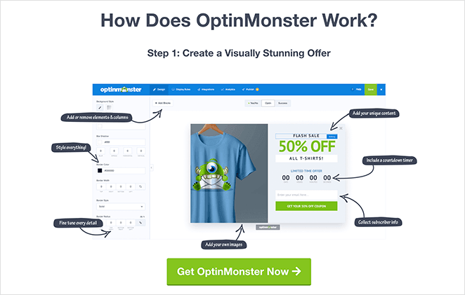 OptinMonster SaaS landing page 3 step guide