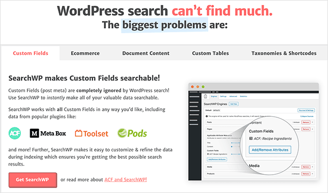 searchwp best WordPress eCommerce plugin for digital downloads