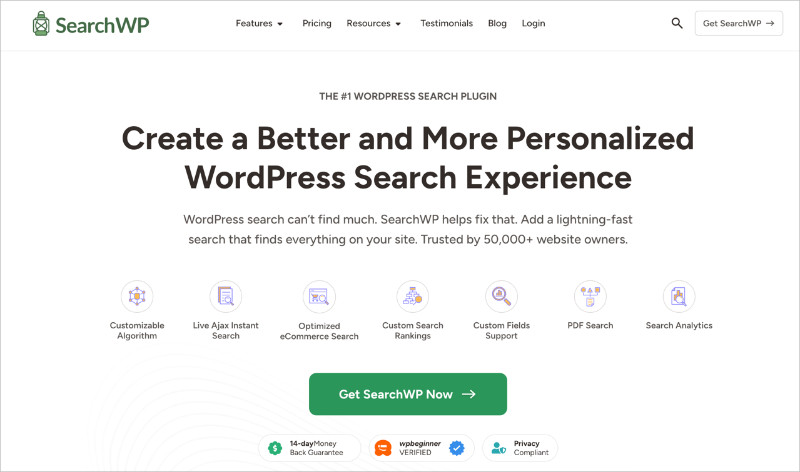 Screenshot - SeedProd SearchWP Best WordPress search plugin