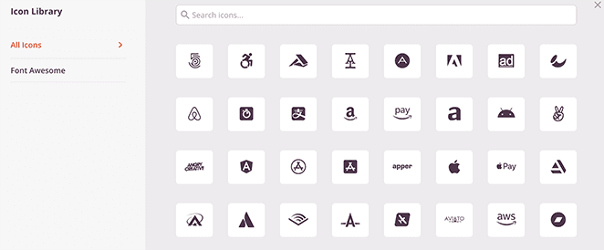 Seedprod icon library
