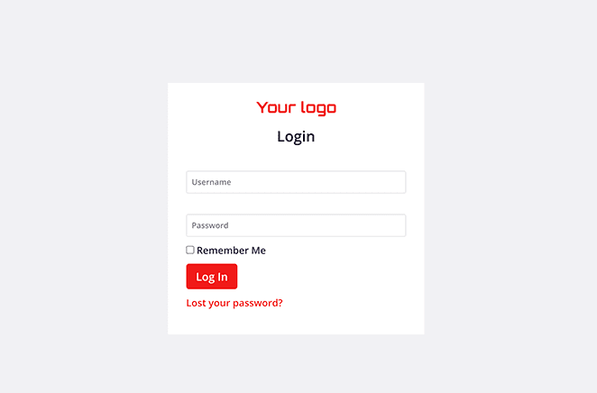 Simple login page template