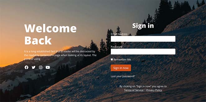 login page examples