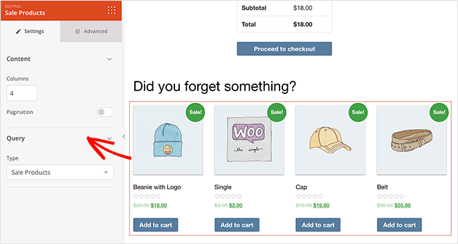 Cross sell products on your custom woocommerce cart page