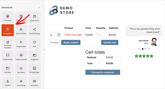 Add a countdown timer to your woocommerce cart