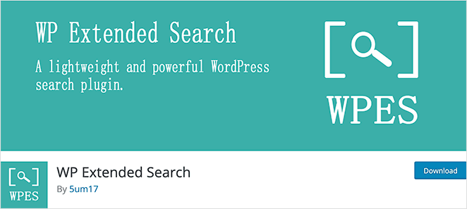 WP Extended search plugin