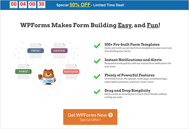 wpforms-saas-landing-page-features - SeedProd WPForms SaaS landing page features section