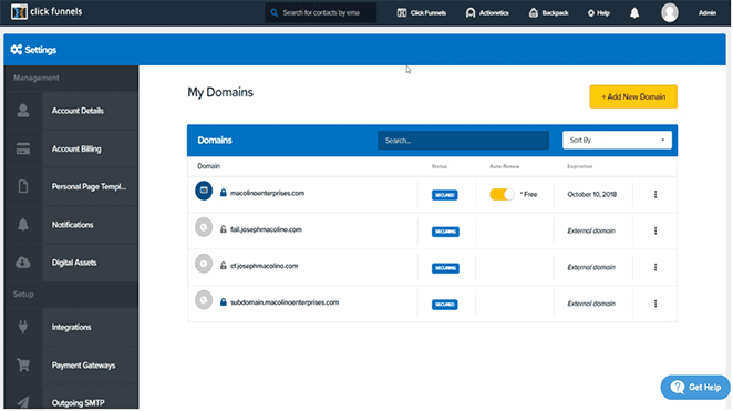 clickfunnels-dashboard - SeedProd ClickFunnels dashboard