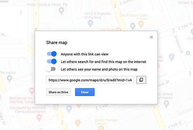 Make Your Google Maps public