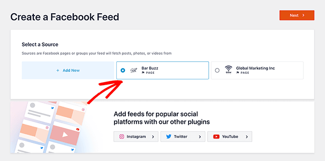 Add your Facebook page as a reviews feed
