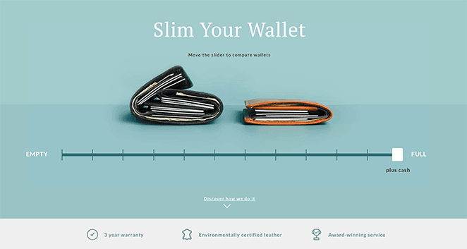 bellroy-product-landing-page-examples - SeedProd Bellroy product landing page examples