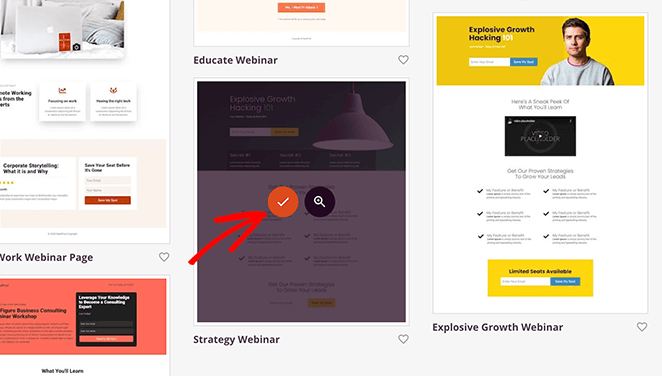 facebookadslandingpagetemplate SeedProd choose a template for your facebook ads landing page
